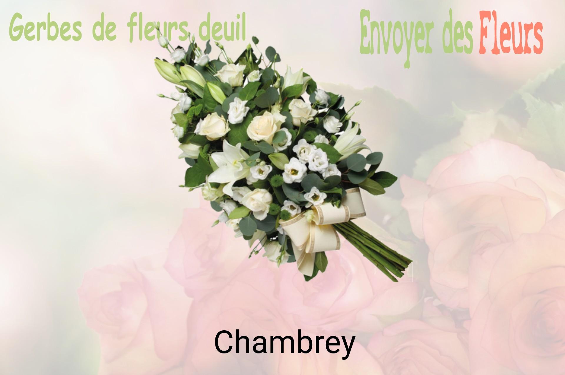 Gerbe de fleurs de deuil livrée à Chambrey
